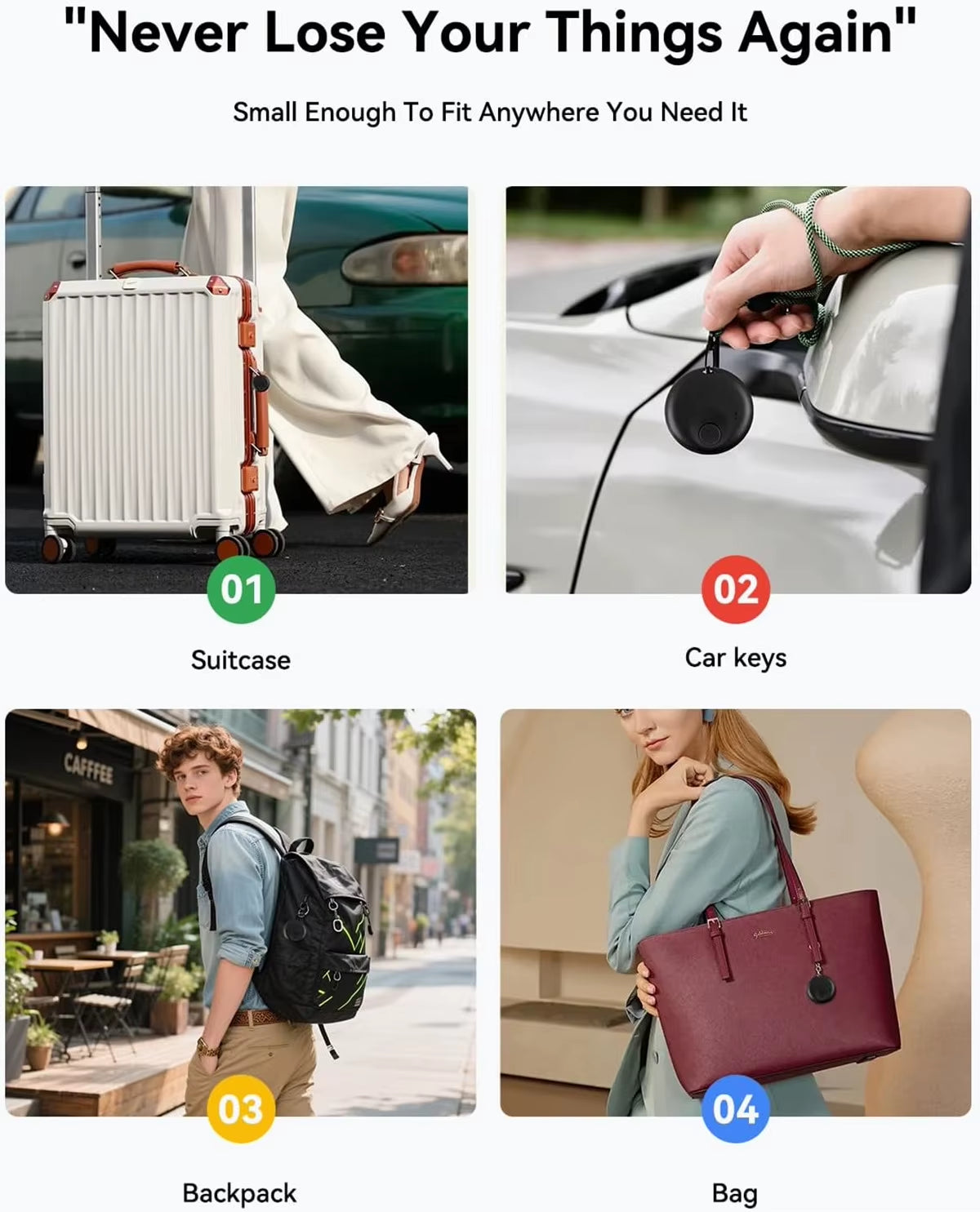 Air Tracker Tags for Android or Ios Bluetooth Smart Tag Dual System Compatible Ios Find My or Google Find Hub Item Locator