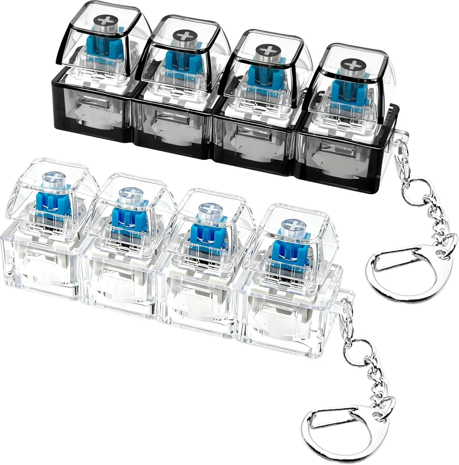 Illuminate Your Stress Away: Clickable Keyboard Keychain LED Light - The Ultimate Fidget Toy & Office Decor Gift!