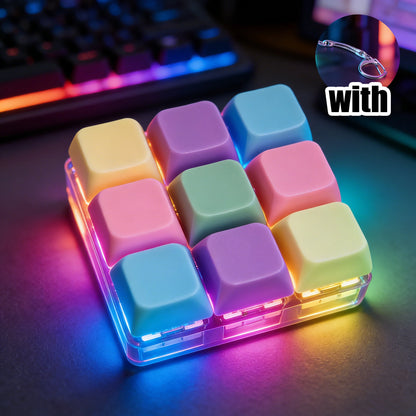 Illuminate Your Stress Away: Clickable Keyboard Keychain LED Light - The Ultimate Fidget Toy & Office Decor Gift!